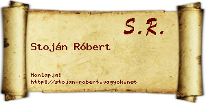 Stoján Róbert névjegykártya